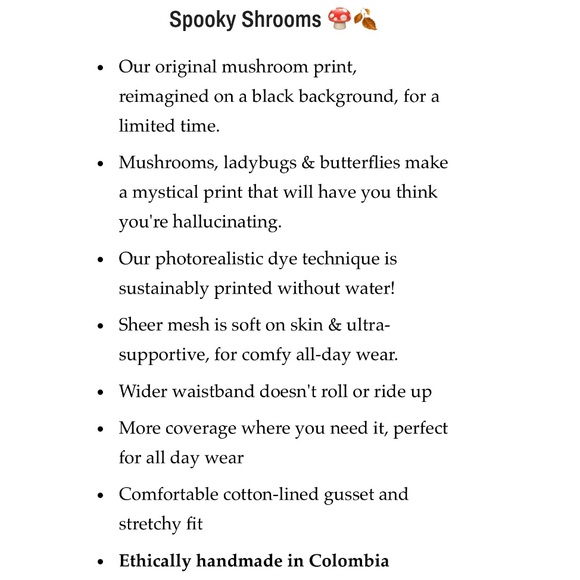 NWT UYE SURANA Limited Edition Mystical Mushrooms Printed Thong L/XL - Picture 10 of 10